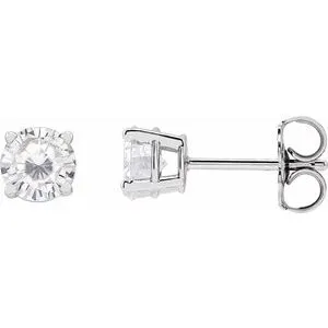Sterling Silver 5 mm Stuller Lab-Grown Moissanite™ Earrings
