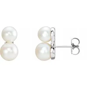 Sterling Silver Freshwater Cultured Pearl Ear Climbers