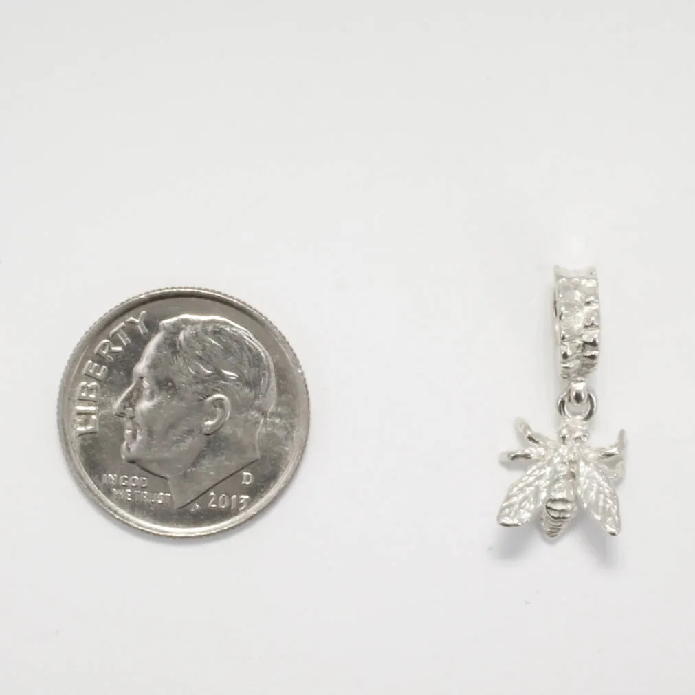 Sterling Silver Honey Bee slide Charm