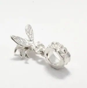 Sterling Silver Honey Bee slide Charm