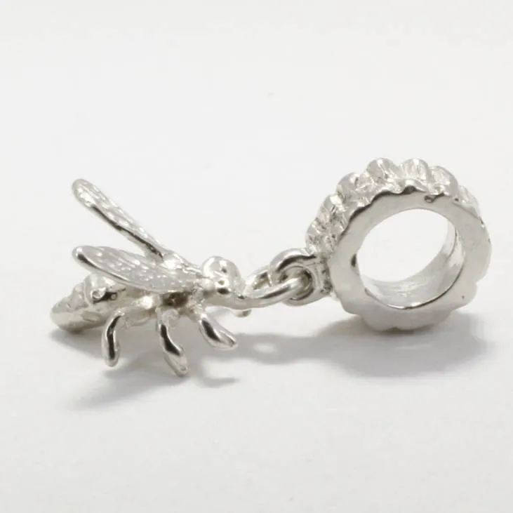 Sterling Silver Honey Bee slide Charm