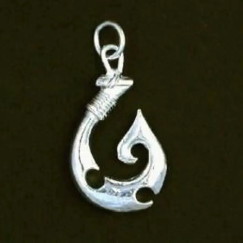 Sterling Silver Koru Fish Hook Charm