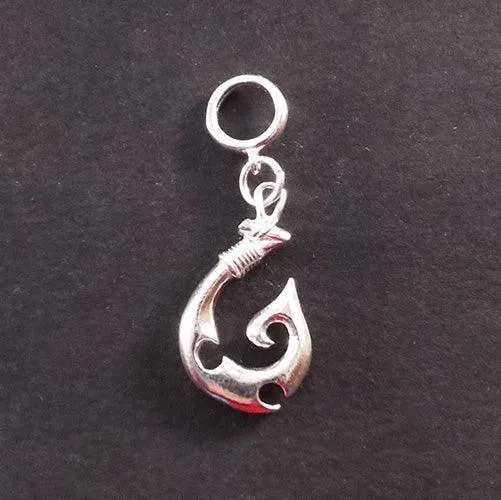 Sterling Silver Koru Fish Hook Charm