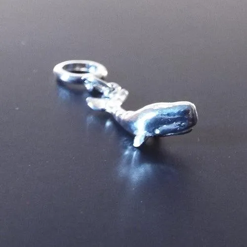 Sterling Silver Sperm Whale Charm