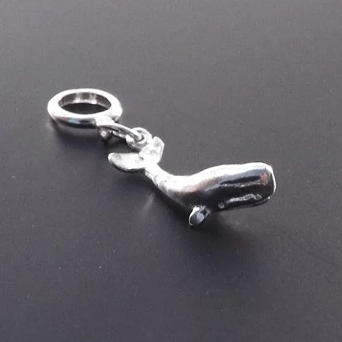 Sterling Silver Sperm Whale Charm