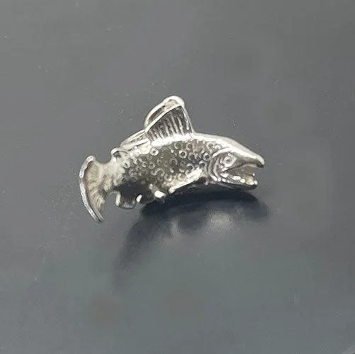 Sterling Silver Trout Jumping Charm