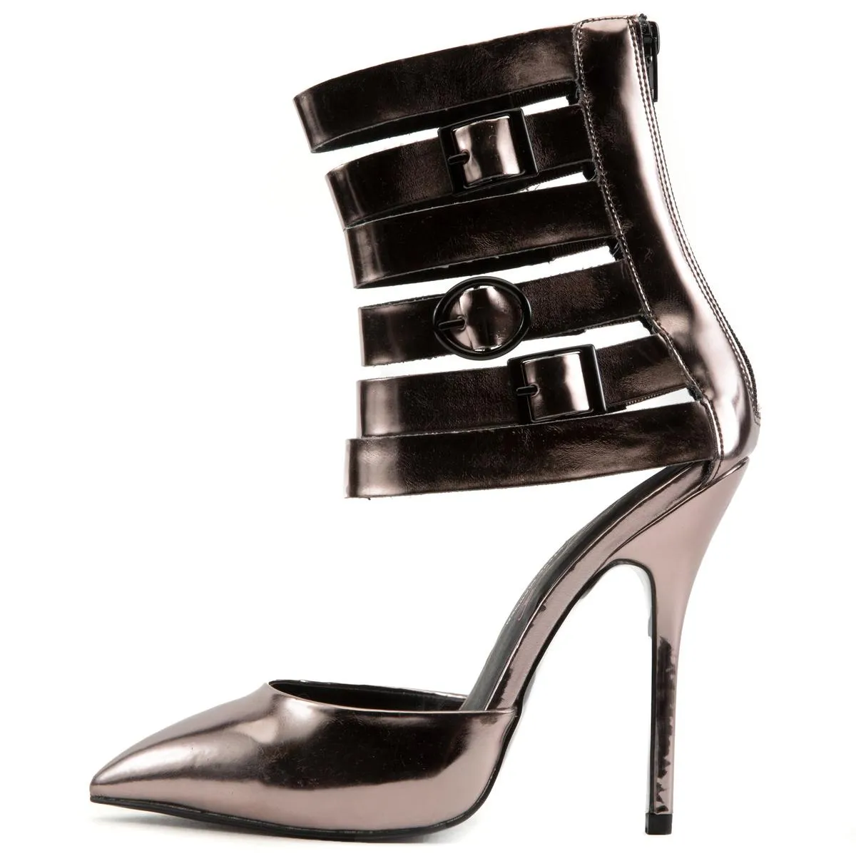 Steve Madden Keyshia Cole: Damas Pewter Gladiator High Heels