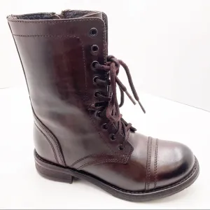 {Steve Madden}Troopa Lace-up Leather Combat Boots