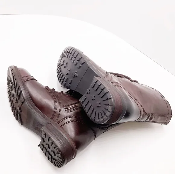 {Steve Madden}Troopa Lace-up Leather Combat Boots