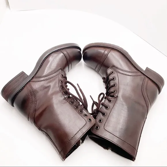 {Steve Madden}Troopa Lace-up Leather Combat Boots