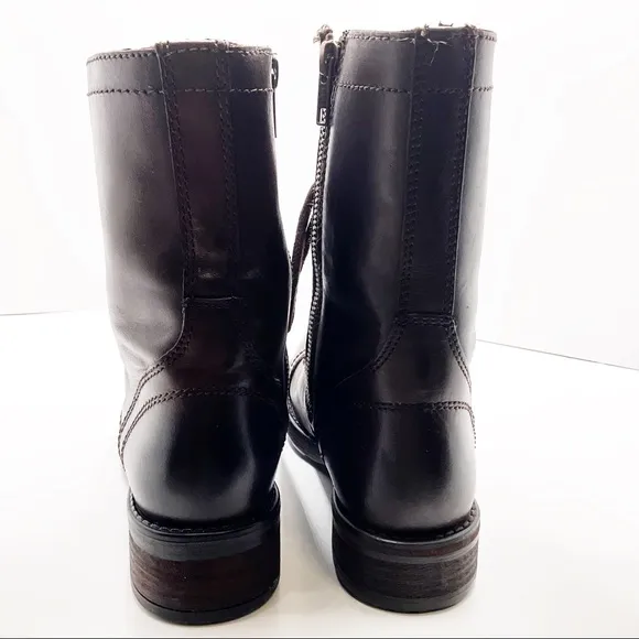{Steve Madden}Troopa Lace-up Leather Combat Boots