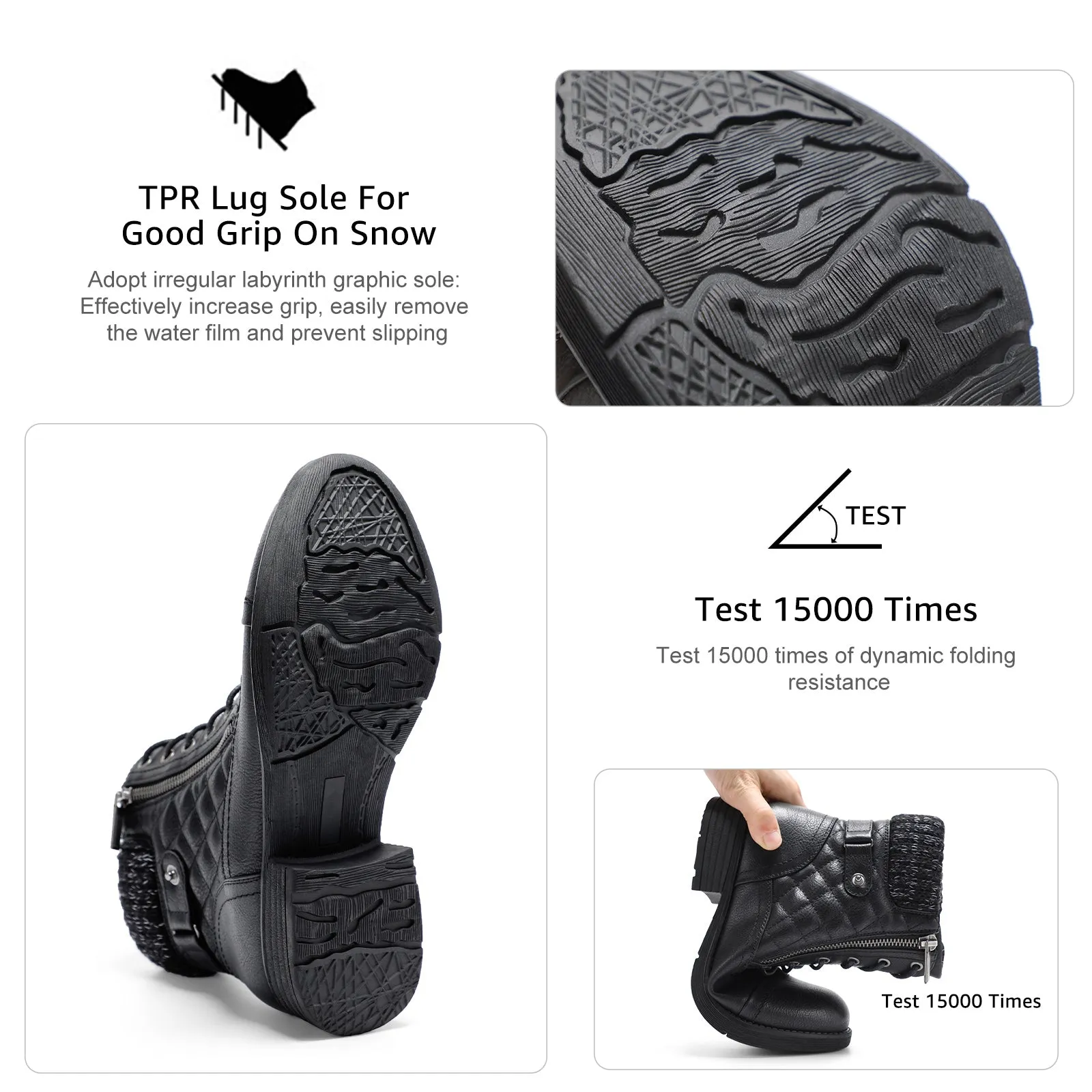 STQ Women's Combat Boots Lace up Ankle Booties