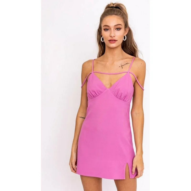 STRAP DETAIL MINI DRESS
