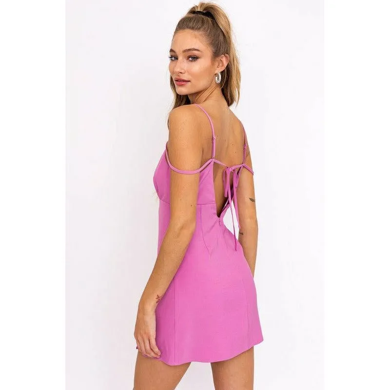 STRAP DETAIL MINI DRESS