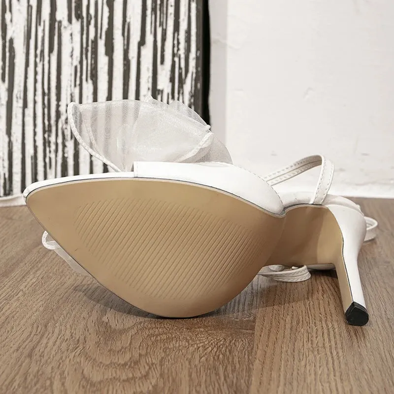 Strappy Pointed Toe Heels Sandals for Women