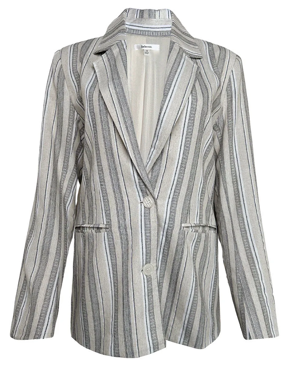 Striped Linen Blazer