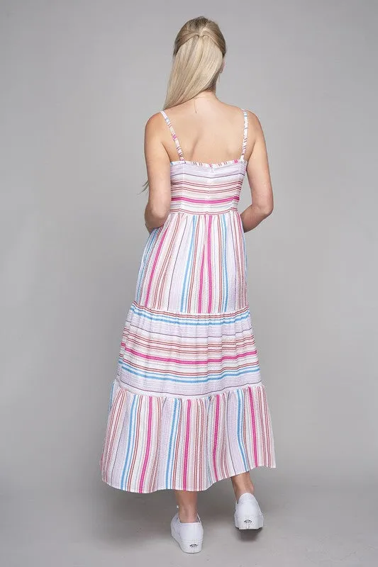Striped Ruffle Hem Dress