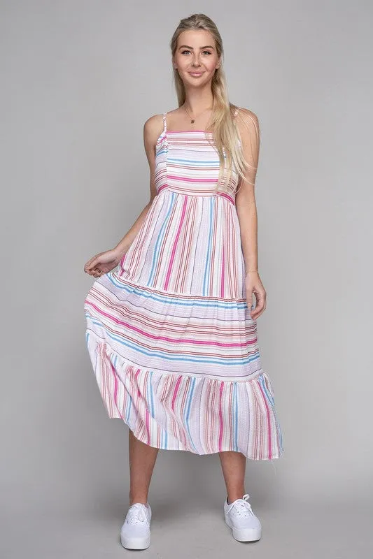 Striped Ruffle Hem Dress