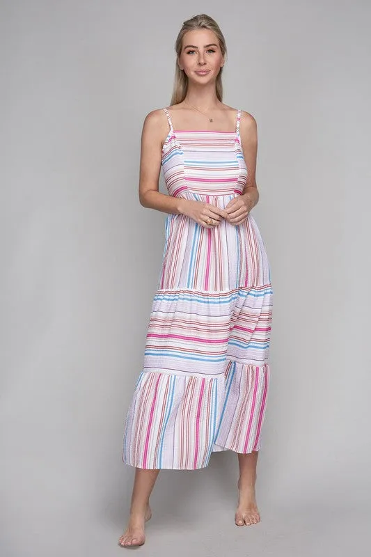 Striped Ruffle Hem Dress