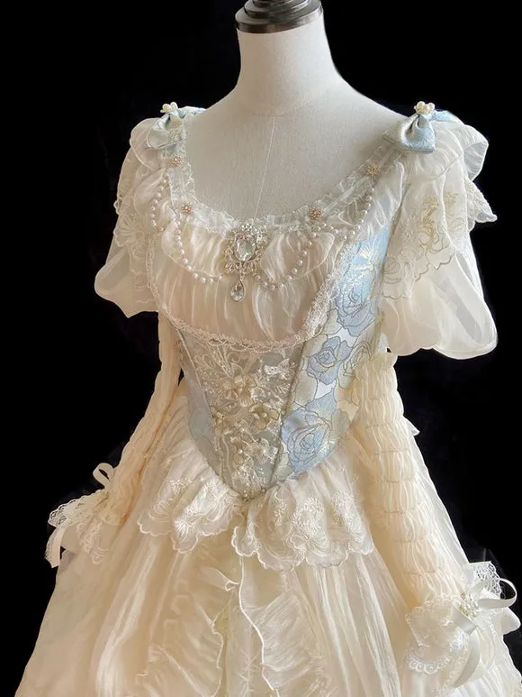 Sweet Lolita Dress Polyester Short Sleeves Dress Lolita Dress
