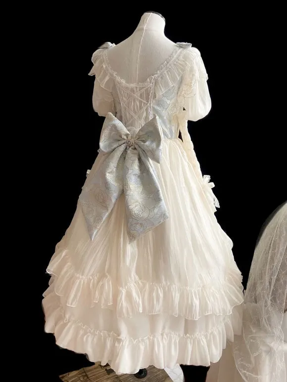 Sweet Lolita Dress Polyester Short Sleeves Dress Lolita Dress
