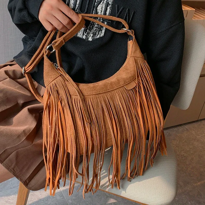 Tassel Y2K Bag Crossbody Bag New Fashion Retro Party Bags Luxury Handbags
