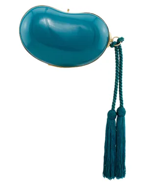Teal Bean Shaped Hard Clutch