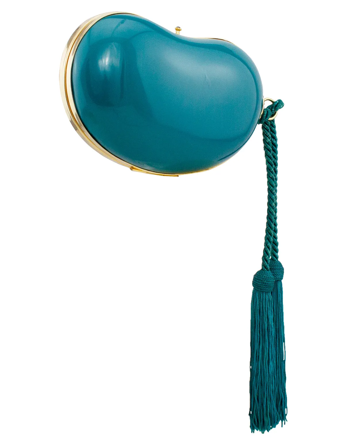 Teal Bean Shaped Hard Clutch