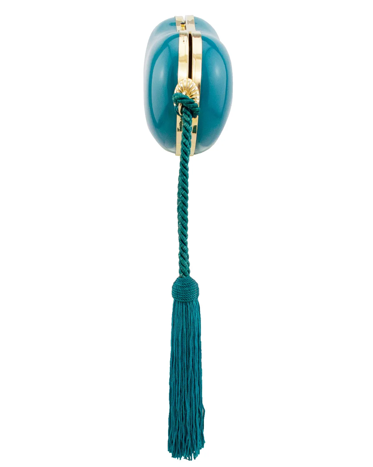 Teal Bean Shaped Hard Clutch
