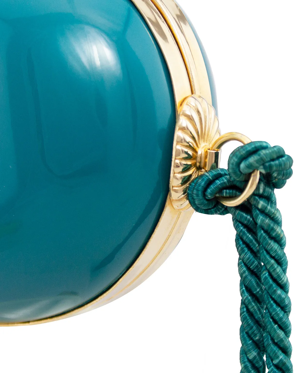 Teal Bean Shaped Hard Clutch