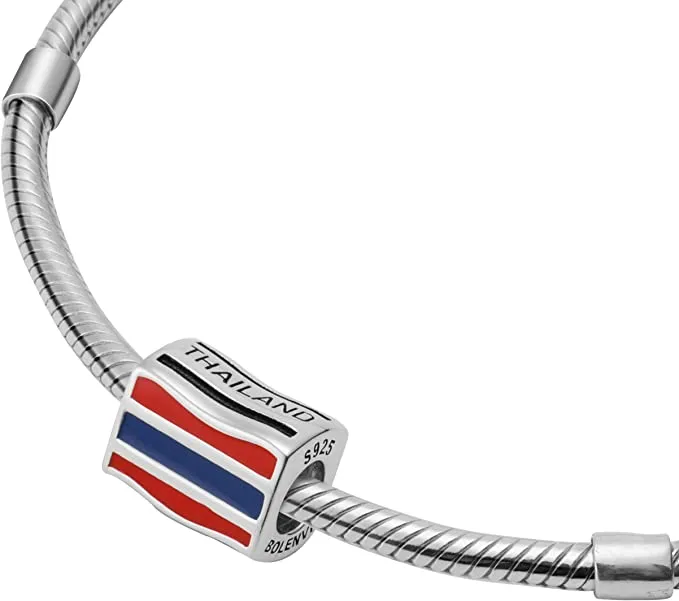 Thailand Country Flag Bead Charm