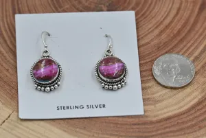 The Blake Earring with Pink Dangle Stone