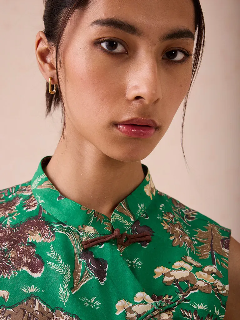 The Evergreen Luck Cheongsam Blouse
