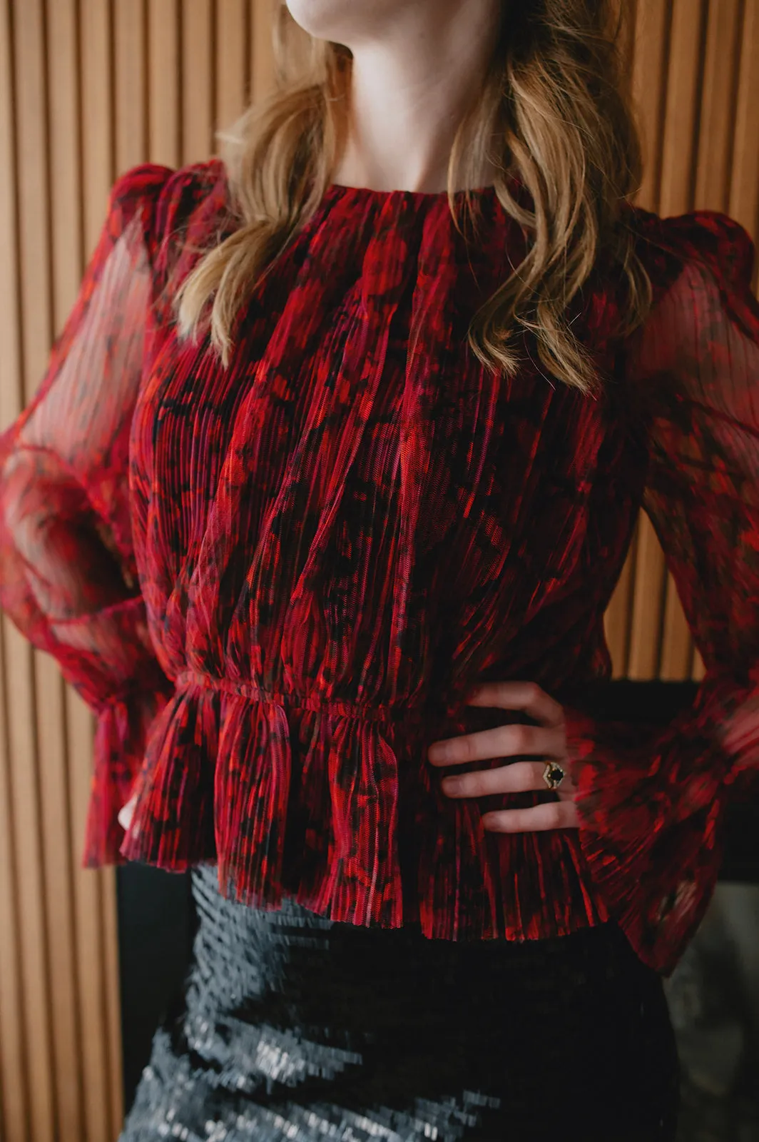 The Filippa Plissé Peplum Top