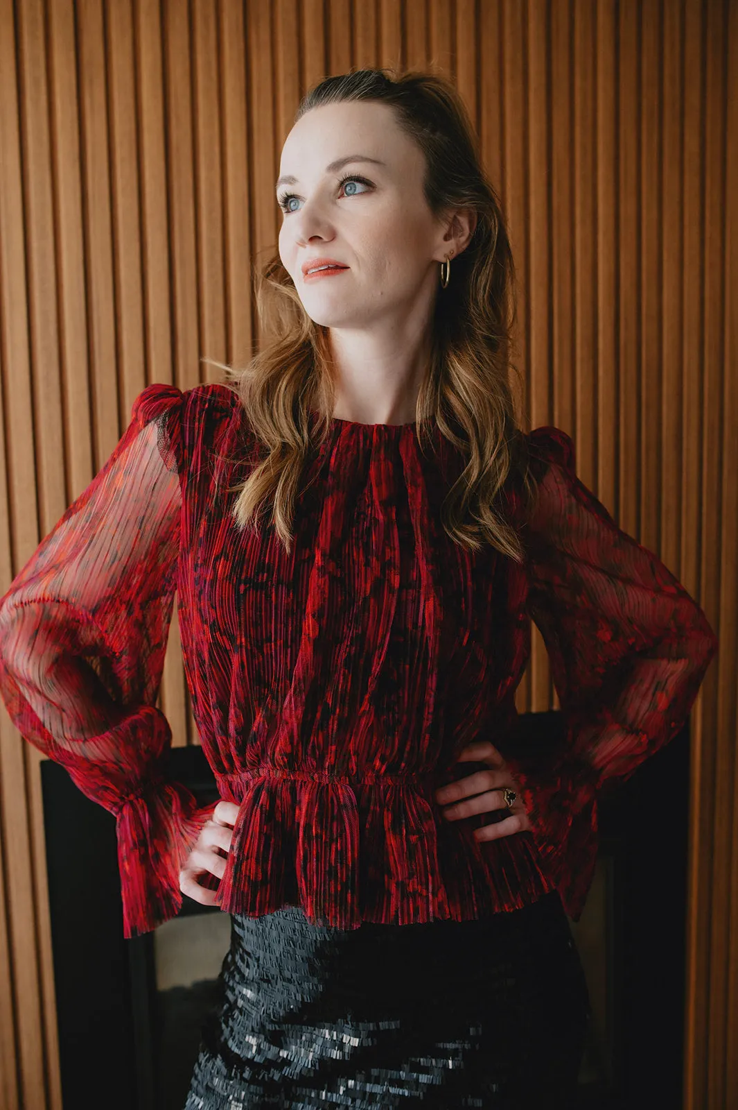 The Filippa Plissé Peplum Top