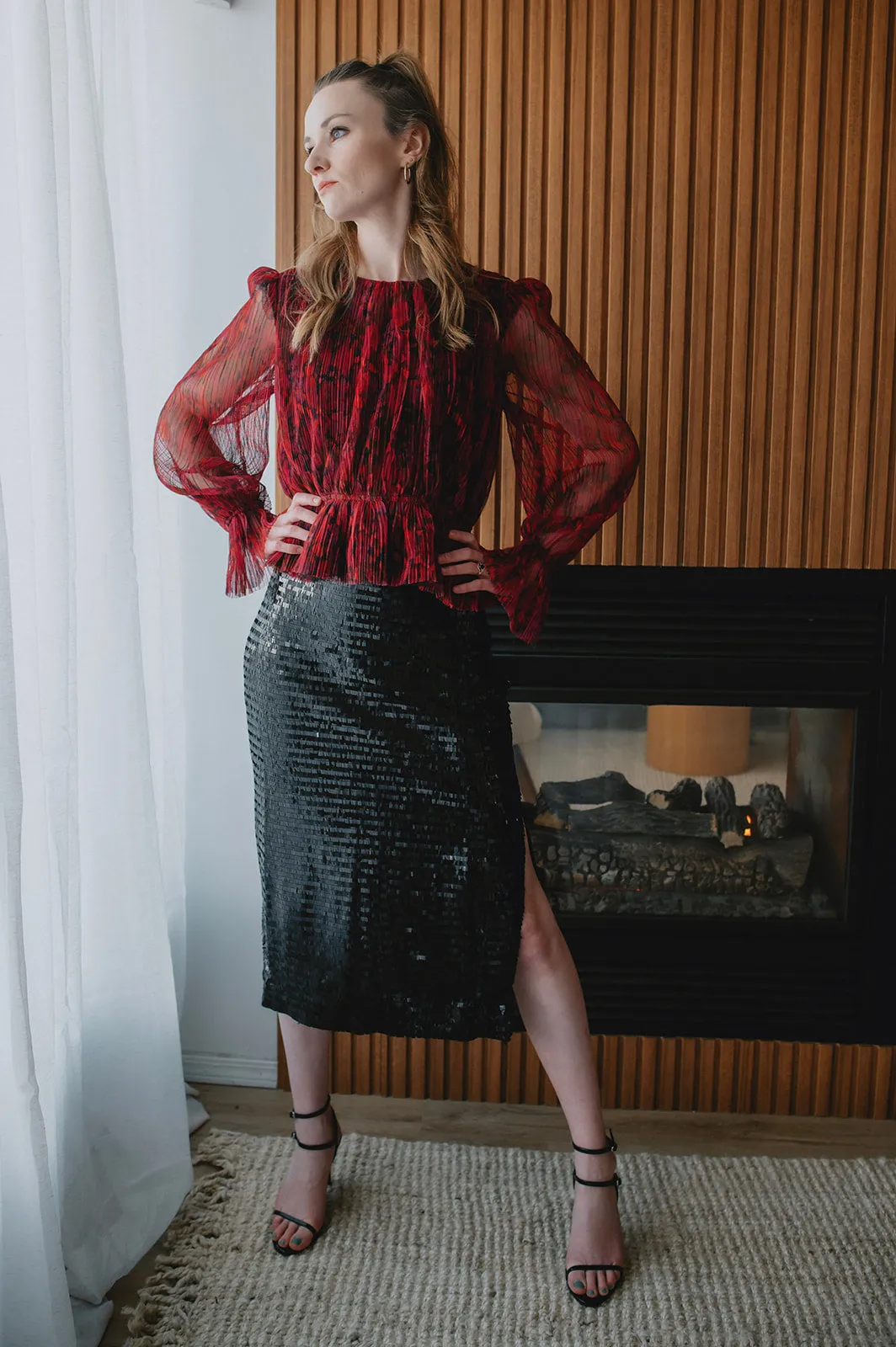 The Filippa Plissé Peplum Top