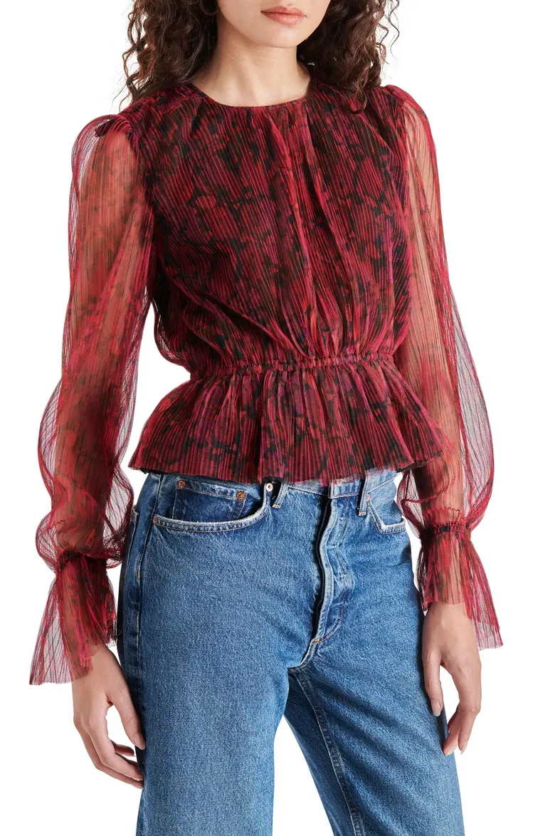 The Filippa Plissé Peplum Top
