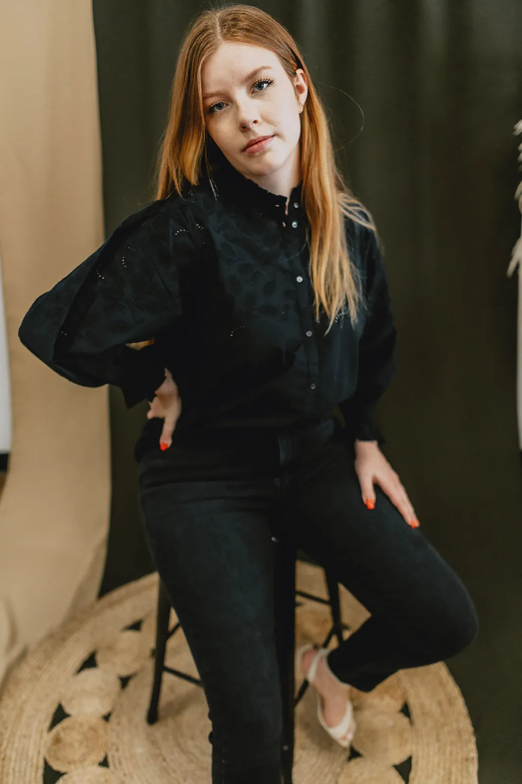 The Kilja Blouse by Part Two - Black - PLUS
