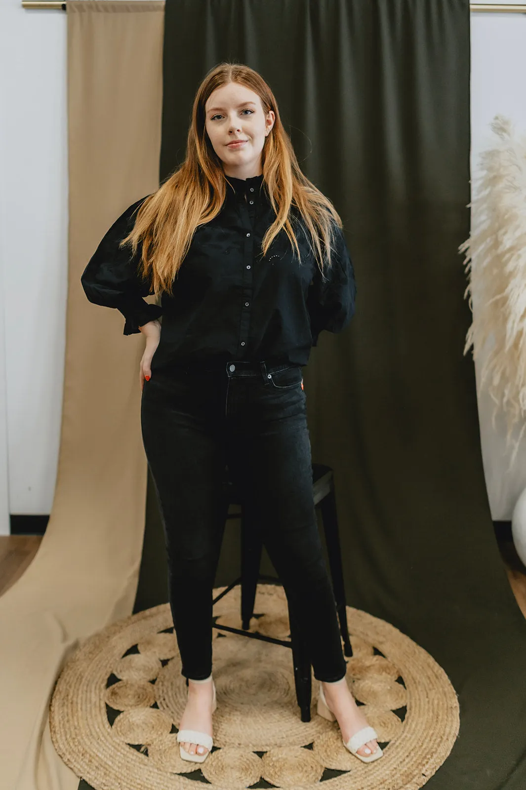 The Kilja Blouse by Part Two - Black - PLUS