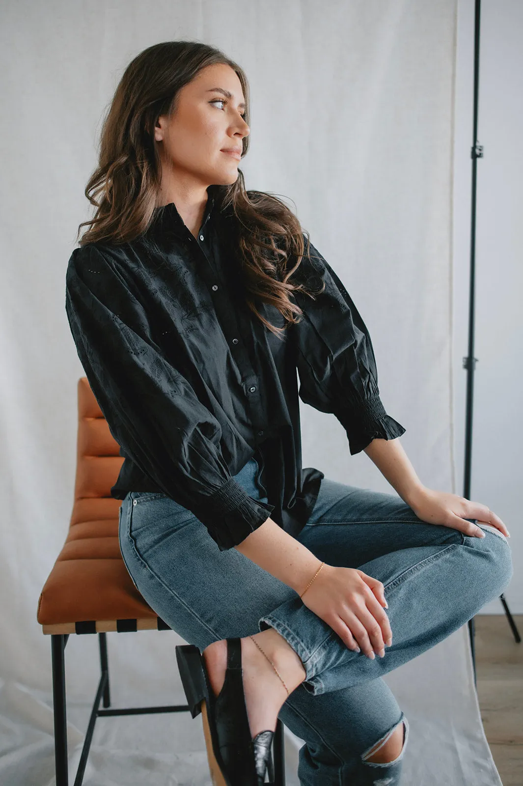 The Kilja Blouse by Part Two - Black - PLUS