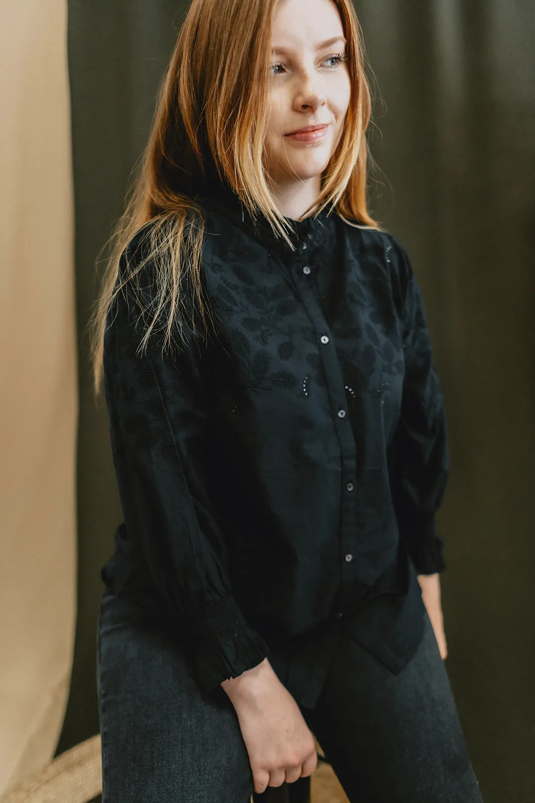 The Kilja Blouse by Part Two - Black - PLUS