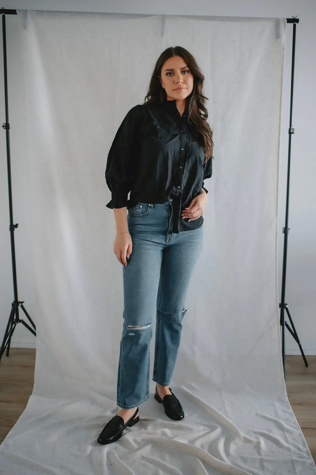 The Kilja Blouse by Part Two - Black - PLUS