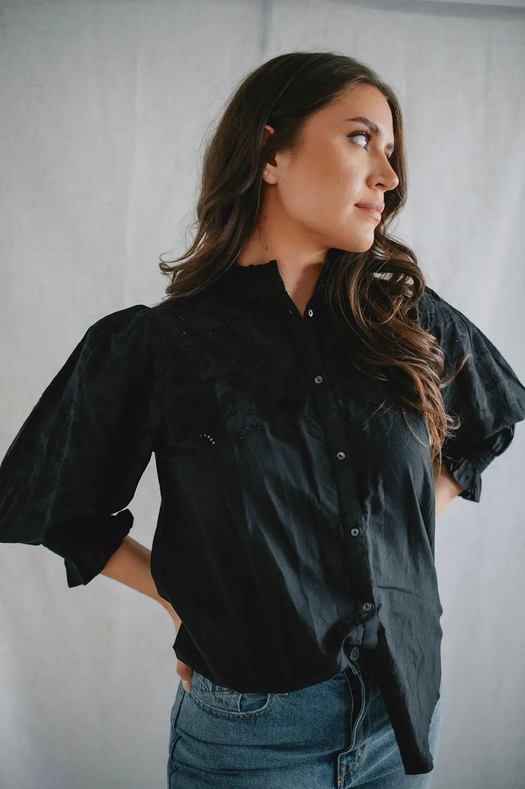 The Kilja Blouse by Part Two - Black - PLUS