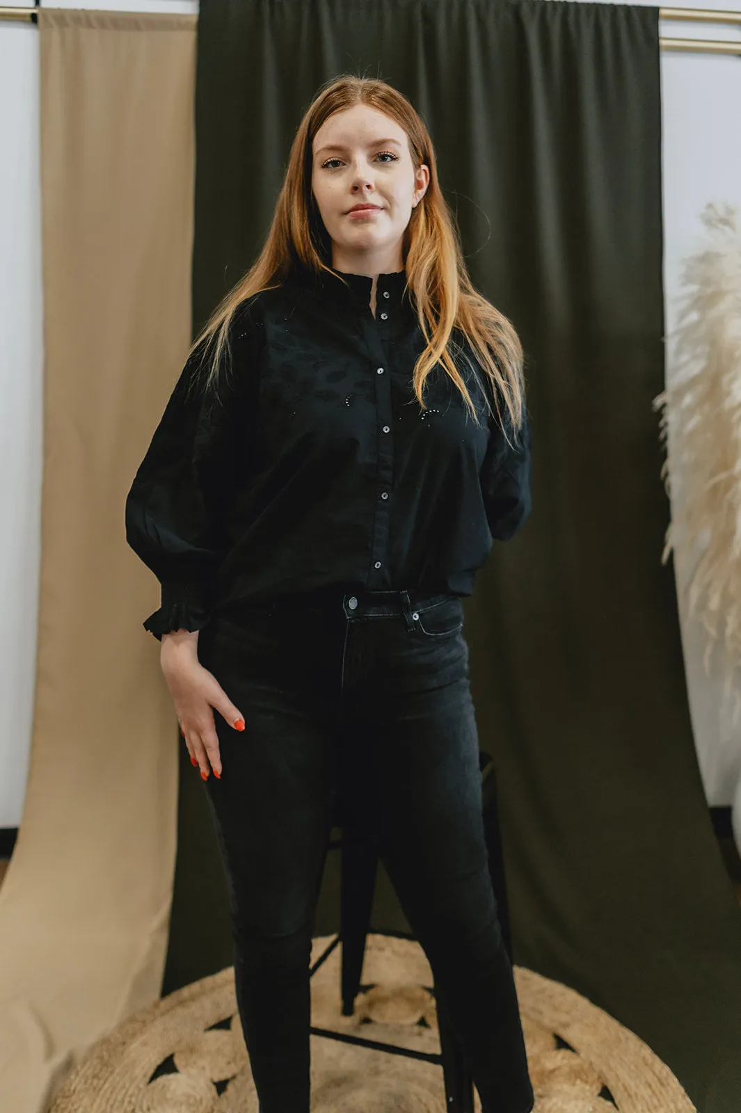 The Kilja Blouse by Part Two - Black - PLUS