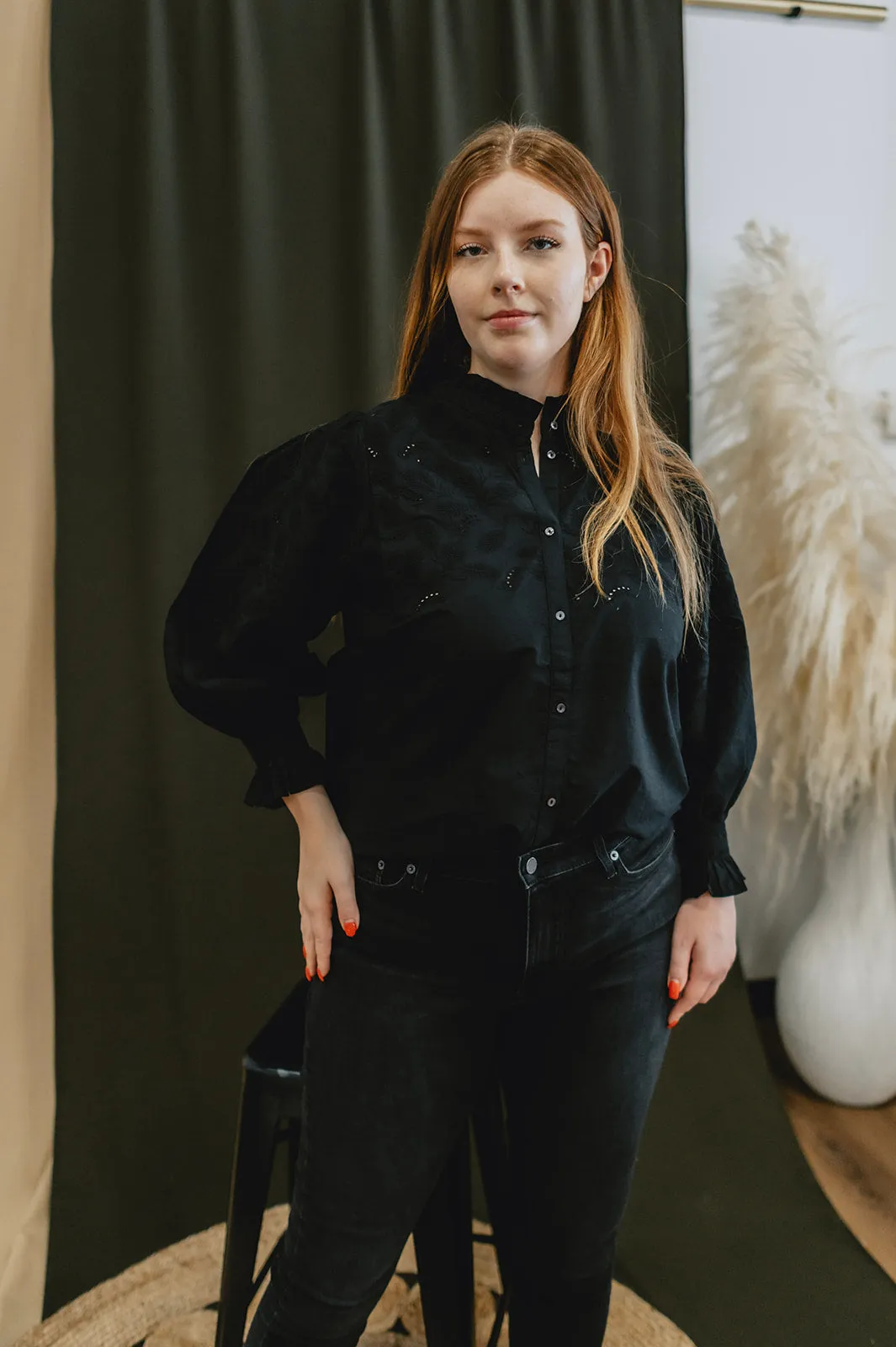 The Kilja Blouse by Part Two - Black - PLUS