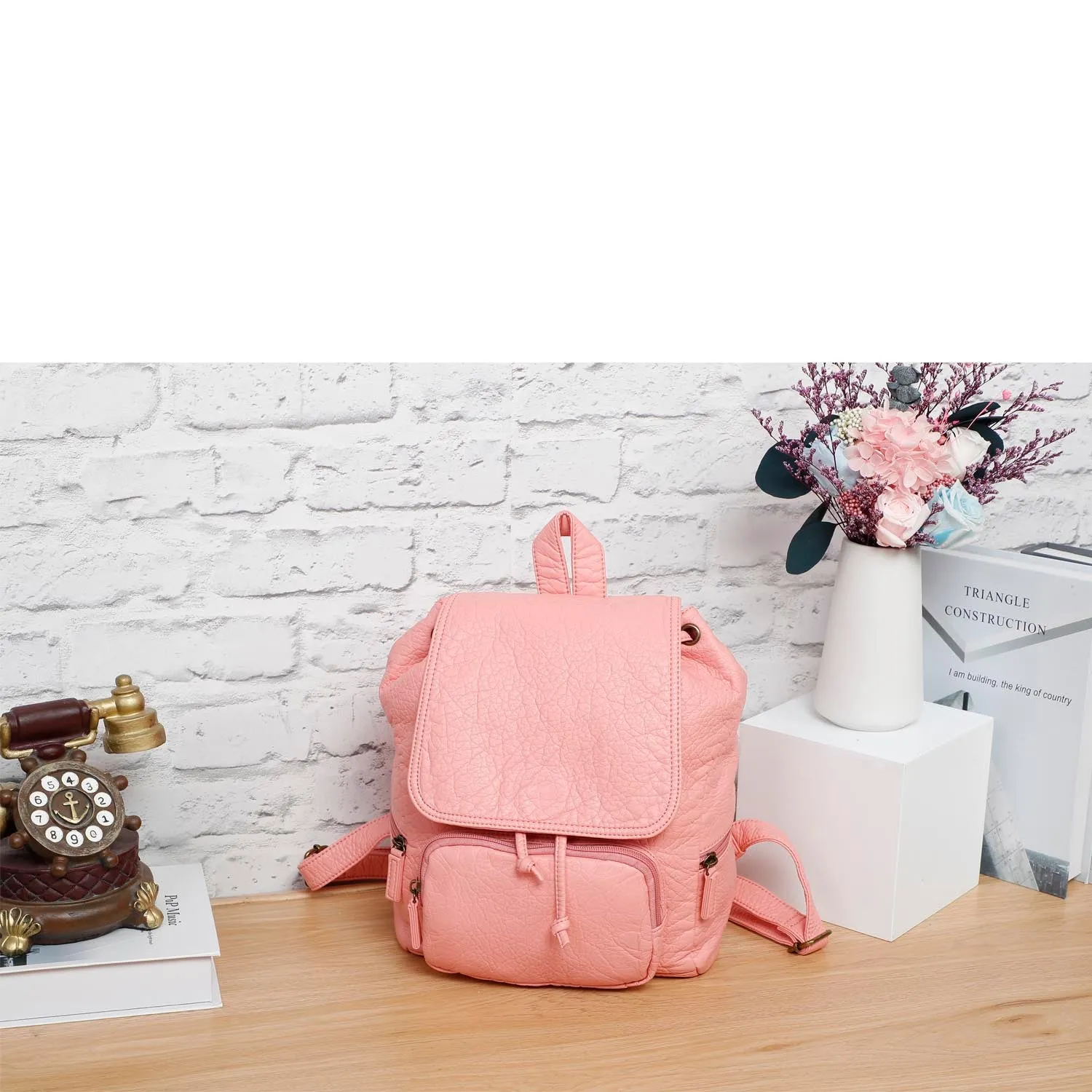 The Marion Backpack - Rose Pink