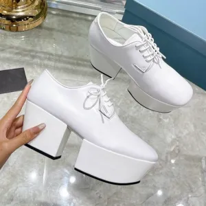 Thick Sole Casual Shoes Chunky High Heels Lady Pumps