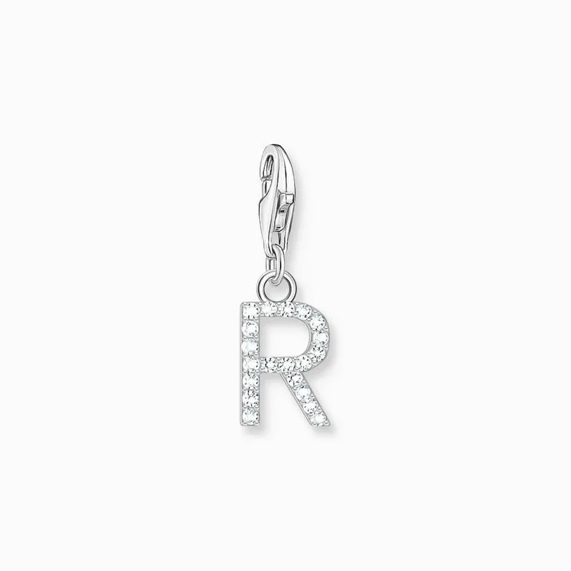 Thomas Sabo Charm Pendant Letter R with White Stones