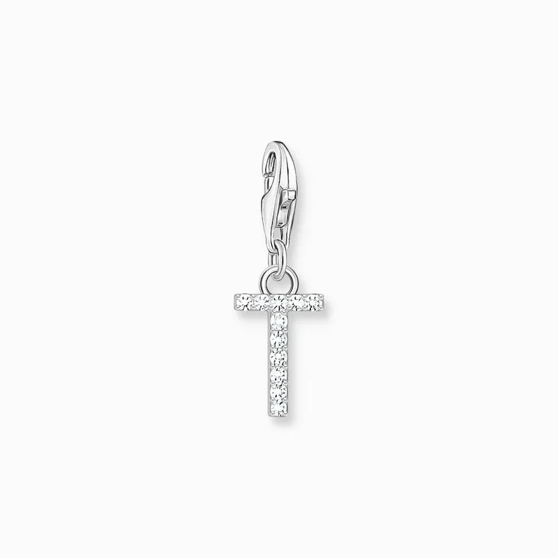 Thomas Sabo Charm Pendant Letter T with White Stones
