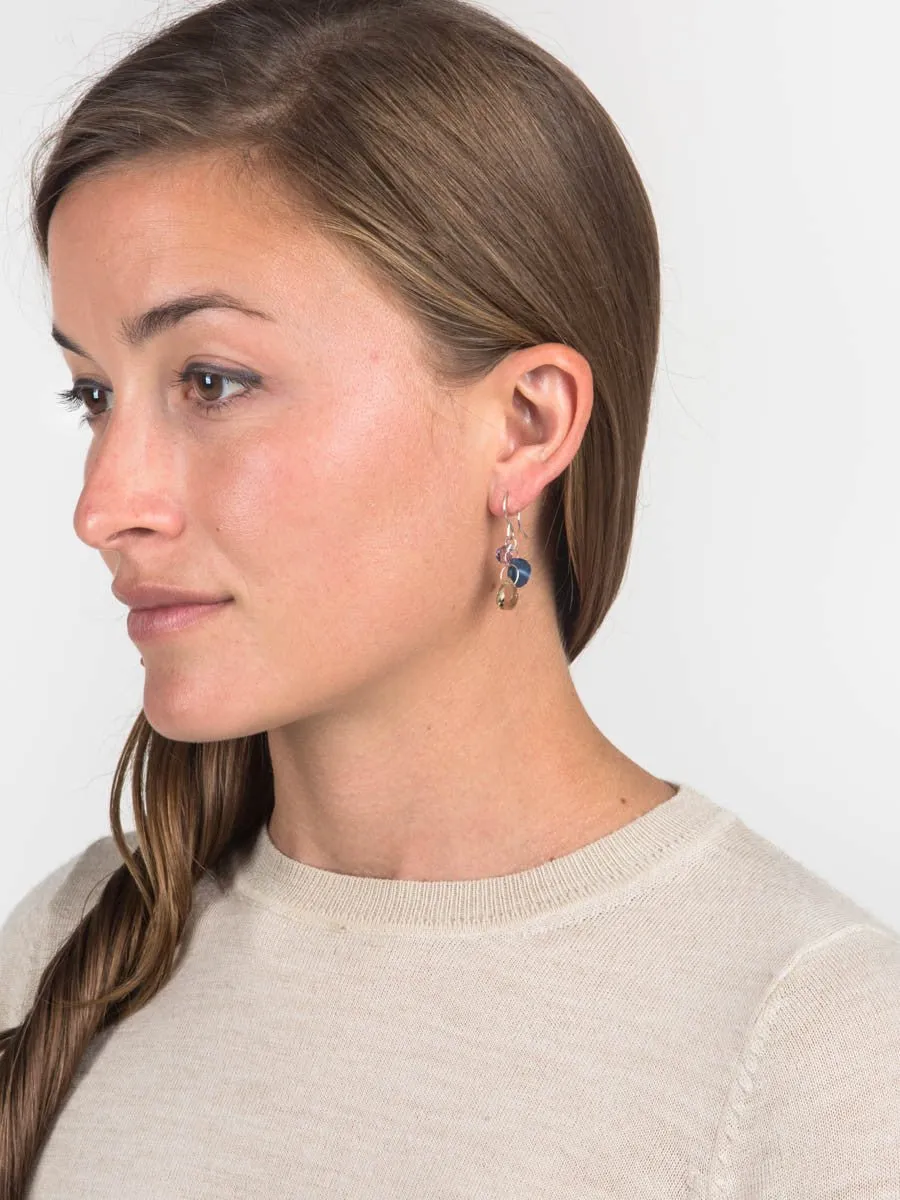 three drop earrings